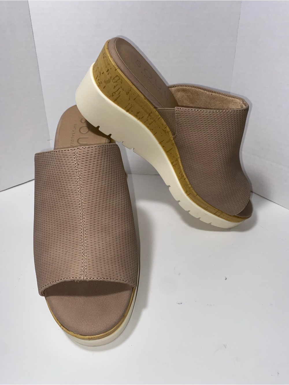 SOUL Naturalizer Goodtimes-Mule Wedge Sandals Sz 8